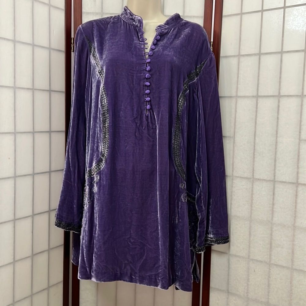 NWT SOFT SURROUNDINGS EMBROIDERY SILK BLEND TUNIC TOP SIZE 2X